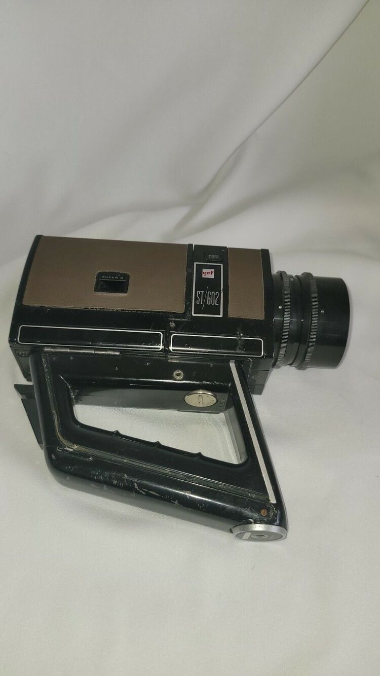 Vintage Camera GAF ST/602 Super 8 Movie Camera Brown & Black Not Tested